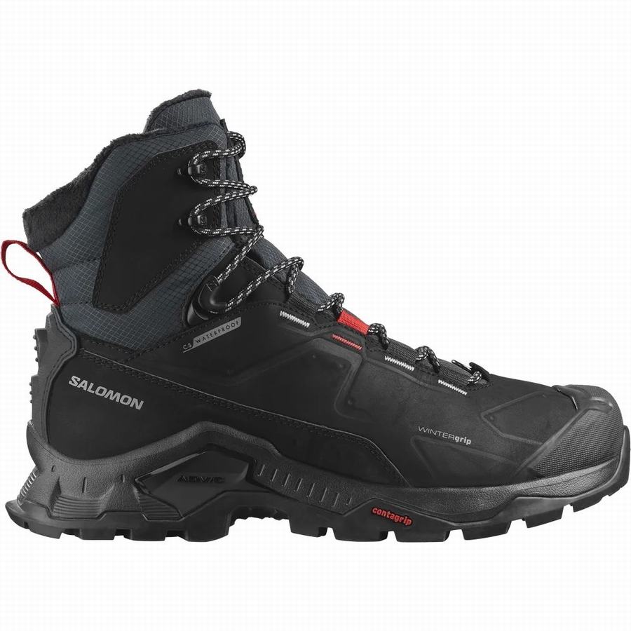 Salomon Quest Winter Thinsulate™ Climasalomon™ Vanntette Vintersko Dame Svart (ZDW468VM)